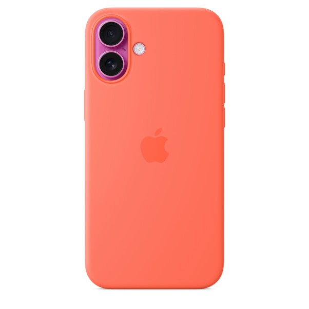 iPhone 16 Plus Silikon Case mit MagSafe – Mandarine