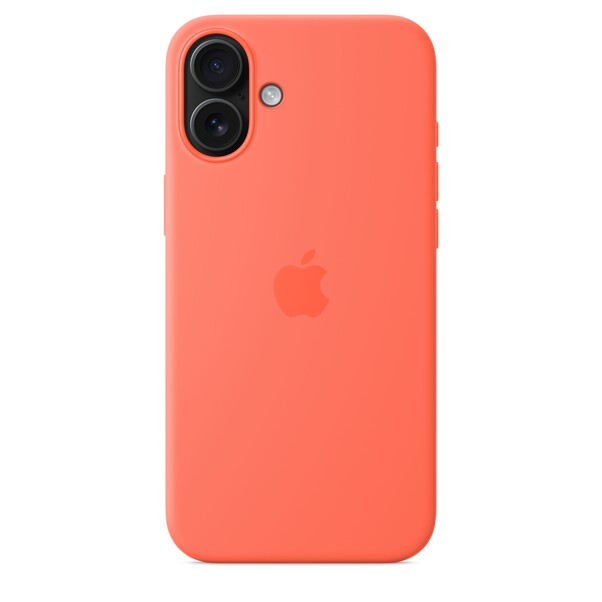 iPhone 16 Plus Silikon Case mit MagSafe – Mandarine