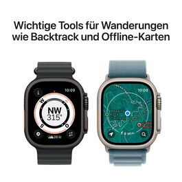 Apple Watch Ultra 3 GPS + Cellular, 49 mm Titangehäuse Natur, Milanaise Armband Titan Natur - Small