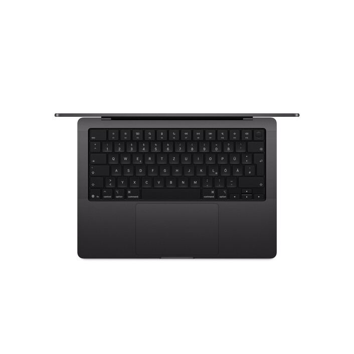 Sie sehen das Produktbild 02 von 14" MacBook Pro: Apple M5 Chip mit 10‑Core CPU und 10‑Core GPU, 1 TB SSD - Space Schwarz 14" MacBook Pro: Apple M5 Chip mit 10‑Core CPU und 10‑Core GPU, 1 TB SSD - Space Schwarz