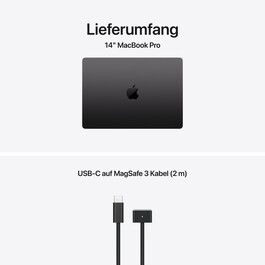 14" MacBook Pro: Apple M5 Max Chip mit 18‑Core CPU und 32‑Core GPU, 2 TB SSD - Space Schwarz