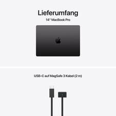 14" MacBook Pro: Apple M5 Max Chip mit 18‑Core CPU und 32‑Core GPU, 2 TB SSD - Space Schwarz