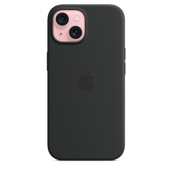 Sie sehen das Produktbild 02 von iPhone 15 Silikon Case mit MagSafe – Schwarz iPhone 15 Silikon Case mit MagSafe – Schwarz