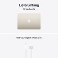 Sie sehen das Produktbild 09 von 15" MacBook Air: Apple M5 Chip mit 10‑Core CPU und 10‑Core GPU, 512 GB SSD - Polarstern 15" MacBook Air: Apple M5 Chip mit 10‑Core CPU und 10‑Core GPU, 512 GB SSD - Polarstern