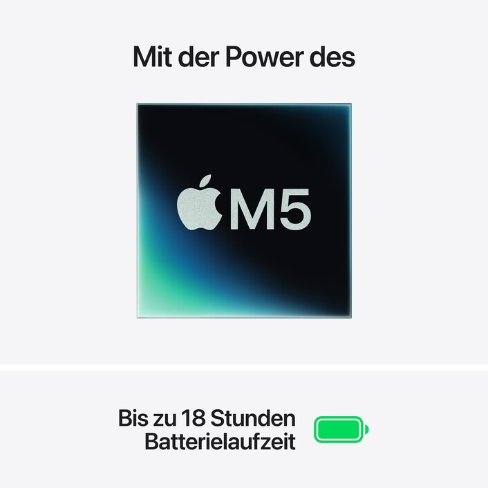 Sie sehen das Produktbild 04 von 15" MacBook Air: Apple M5 Chip mit 10‑Core CPU und 10‑Core GPU, 512 GB SSD - Mitternacht 15" MacBook Air: Apple M5 Chip mit 10‑Core CPU und 10‑Core GPU, 512 GB SSD - Mitternacht