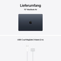 Sie sehen das Produktbild 09 von 15" MacBook Air: Apple M5 Chip mit 10‑Core CPU und 10‑Core GPU, 512 GB SSD - Mitternacht 15" MacBook Air: Apple M5 Chip mit 10‑Core CPU und 10‑Core GPU, 512 GB SSD - Mitternacht