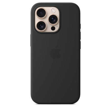 Sie sehen das Produktbild 01 von iPhone 16 Pro Silikon Case mit MagSafe – Schwarz iPhone 16 Pro Silikon Case mit MagSafe – Schwarz