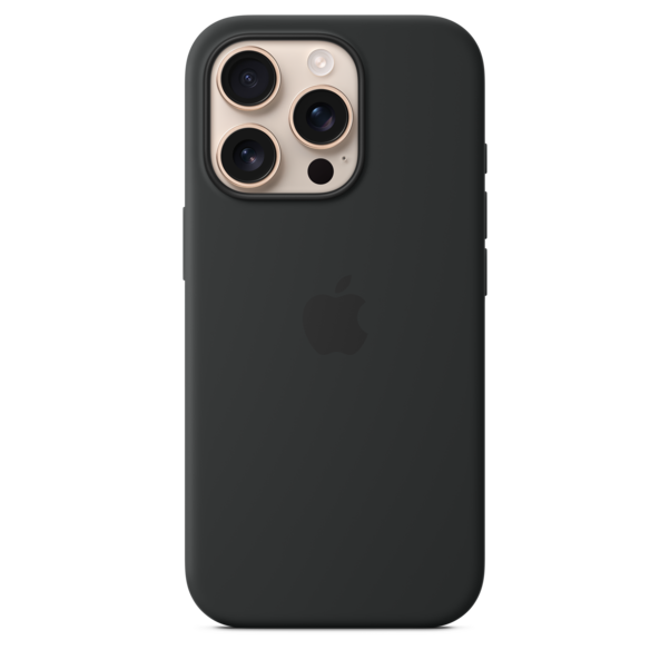 Sie sehen das Produktbild 01 von iPhone 16 Pro Silikon Case mit MagSafe – Schwarz iPhone 16 Pro Silikon Case mit MagSafe – Schwarz