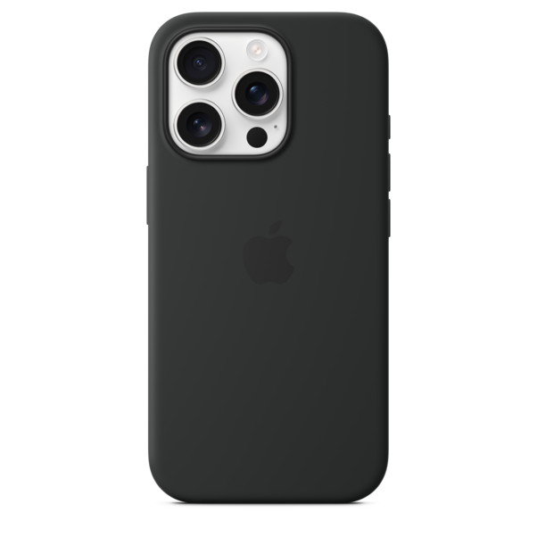 Sie sehen das Produktbild 03 von iPhone 16 Pro Silikon Case mit MagSafe – Schwarz iPhone 16 Pro Silikon Case mit MagSafe – Schwarz