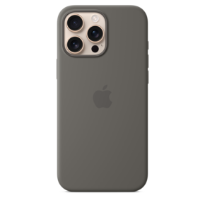 iPhone 16 Pro Max Silikon Case mit MagSafe – Steingrau