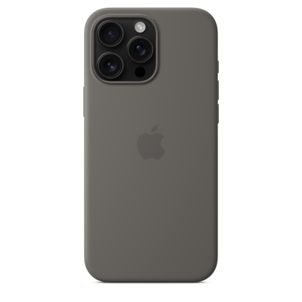 Sie sehen das Produktbild 04 von iPhone 16 Pro Max Silikon Case mit MagSafe – Steingrau iPhone 16 Pro Max Silikon Case mit MagSafe – Steingrau