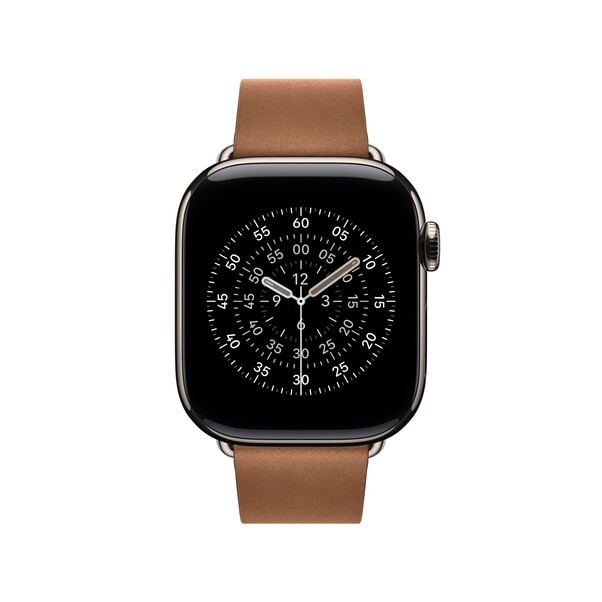 42 mm Armband mit Moderner Schließe Karamell - Large