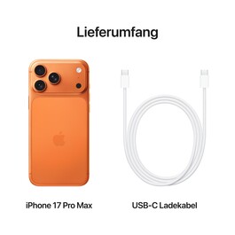 Sie sehen das Produktbild 08 von iPhone 17 Pro Max 256 GB Cosmic Orange iPhone 17 Pro Max 256 GB Cosmic Orange