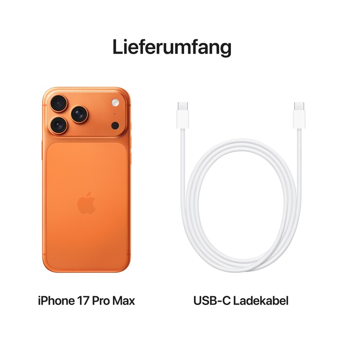 Sie sehen das Produktbild 08 von iPhone 17 Pro Max 256 GB Cosmic Orange iPhone 17 Pro Max 256 GB Cosmic Orange