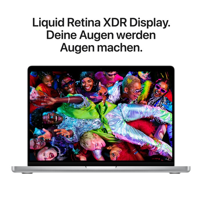 14" MacBook Pro: Apple M5 Chip mit 10‑Core CPU und 10‑Core GPU, 1 TB SSD - Silber
