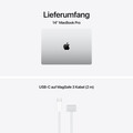 14" MacBook Pro: Apple M5 Chip mit 10‑Core CPU und 10‑Core GPU, 1 TB SSD - Silber