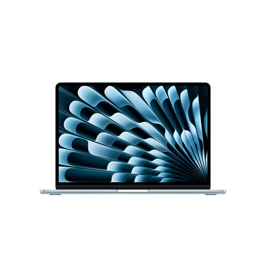 Sie sehen das Produktbild 01 von 13" MacBook Air: Apple M5 Chip mit 10‑Core CPU und 8‑Core GPU, 512 GB SSD - Himmelblau 13" MacBook Air: Apple M5 Chip mit 10‑Core CPU und 8‑Core GPU, 512 GB SSD - Himmelblau