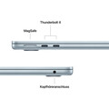 Sie sehen das Produktbild 06 von 13" MacBook Air: Apple M5 Chip mit 10‑Core CPU und 8‑Core GPU, 512 GB SSD - Himmelblau 13" MacBook Air: Apple M5 Chip mit 10‑Core CPU und 8‑Core GPU, 512 GB SSD - Himmelblau