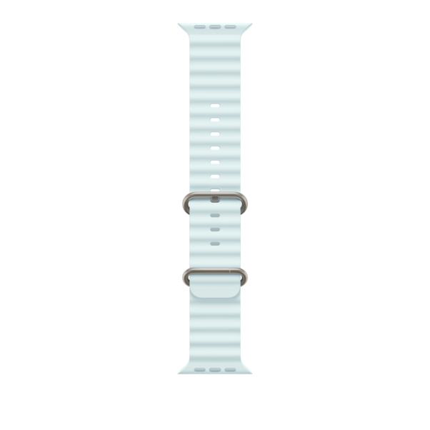 49 mm Ocean Armband Kristallblau – Titan Natur