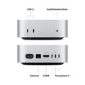 Sie sehen das Produktbild 02 von Mac mini: Apple M4 Chip mit 10‑Core CPU und 10‑Core GPU, 512 GB SSD - Silber Mac mini: Apple M4 Chip mit 10‑Core CPU und 10‑Core GPU, 512 GB SSD - Silber