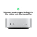 Sie sehen das Produktbild 05 von Mac mini: Apple M4 Chip mit 10‑Core CPU und 10‑Core GPU, 512 GB SSD - Silber Mac mini: Apple M4 Chip mit 10‑Core CPU und 10‑Core GPU, 512 GB SSD - Silber