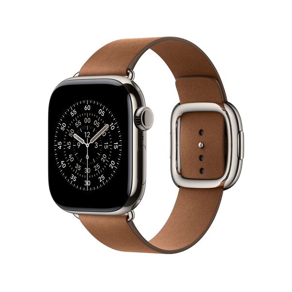 42 mm Armband mit Moderner Schließe Karamell - Small