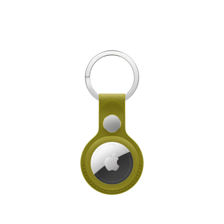 AirTag Feingewebe Schlüsselanhänger – Chartreuse
