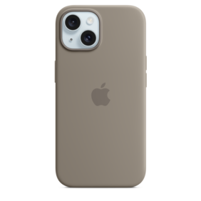 iPhone 15 Silikon Case mit MagSafe – Tonbraun