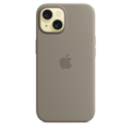 iPhone 15 Silikon Case mit MagSafe – Tonbraun