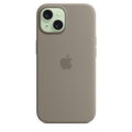 iPhone 15 Silikon Case mit MagSafe – Tonbraun