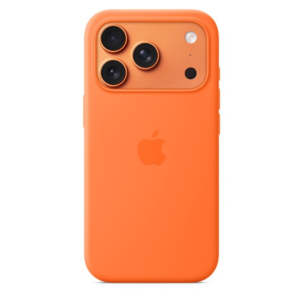 iPhone 17 Pro Silikon Case mit MagSafe - Orange