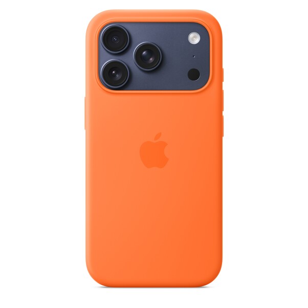 iPhone 17 Pro Silikon Case mit MagSafe - Orange