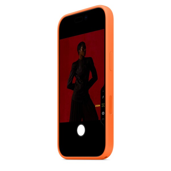 iPhone 17 Pro Silikon Case mit MagSafe - Orange