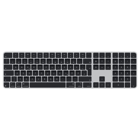 Sie sehen das Produktbild 01 von Magic Keyboard mit Touch ID und Ziffernblock für Mac Modelle mit Apple Chip Chip – Deutsch – Schwarze Tasten Magic Keyboard mit Touch ID und Ziffernblock für Mac Modelle mit Apple Chip Chip – Deutsch – Schwarze Tasten