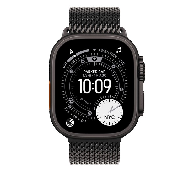 49 mm Milanaise Armband Titan Schwarz – S