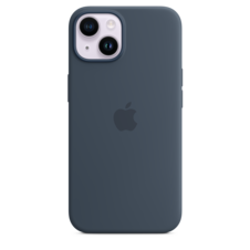 iPhone 14 Silikon Case mit MagSafe - Sturmblau