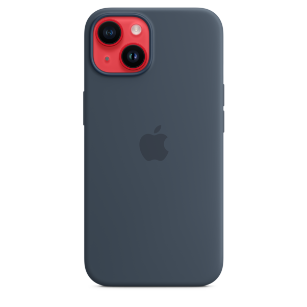 iPhone 14 Silikon Case mit MagSafe - Sturmblau