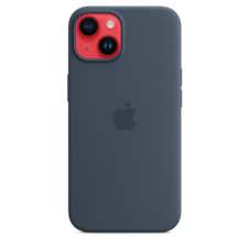 iPhone 14 Silikon Case mit MagSafe - Sturmblau