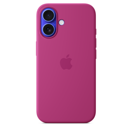 Sie sehen das Produktbild 01 von iPhone 16 Silikon Case mit MagSafe – Fuchsia iPhone 16 Silikon Case mit MagSafe – Fuchsia