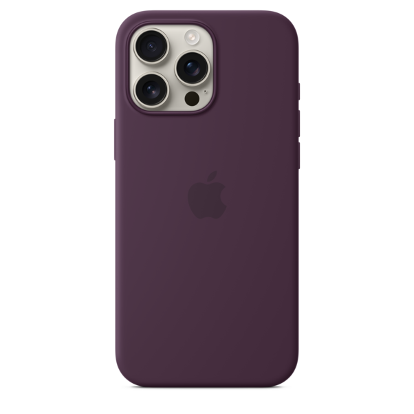 iPhone 16 Pro Max Silikon Case mit MagSafe – Pflaume