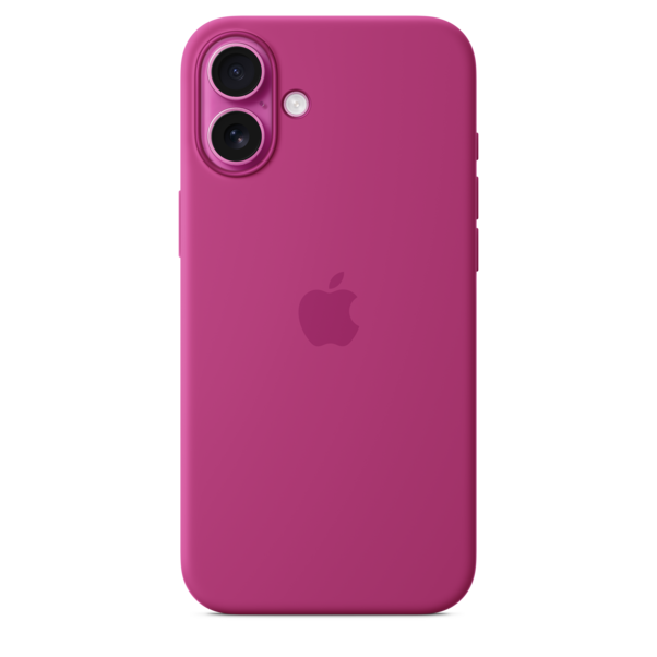 Sie sehen das Produktbild 03 von iPhone 16 Plus Silikon Case mit MagSafe – Fuchsia iPhone 16 Plus Silikon Case mit MagSafe – Fuchsia