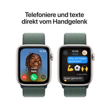 Sie sehen das Produktbild 04 von Apple Watch SE GPS, 44 mm Aluminiumgehäuse Polarstern, Sport Loop Seegrün Apple Watch SE GPS, 44 mm Aluminiumgehäuse Polarstern, Sport Loop Seegrün