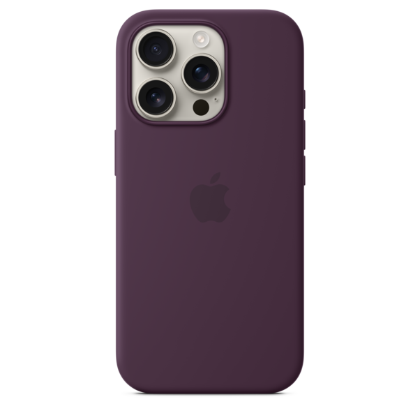 iPhone 16 Pro Silikon Case mit MagSafe – Pflaume