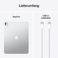 13" iPad Pro Wi-Fi + Cellular 256 GB Standardglas - Silber (M4)