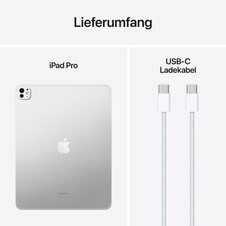 13" iPad Pro Wi-Fi + Cellular 256 GB Standardglas - Silber (M4)