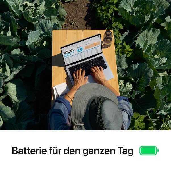 14" MacBook Pro: Apple M4 Chip mit 10‑Core CPU und 10‑Core GPU, 1 TB SSD - Space Schwarz