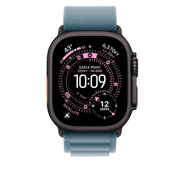 49 mm Alpine Loop Hellblau - Medium - Titan Schwarz