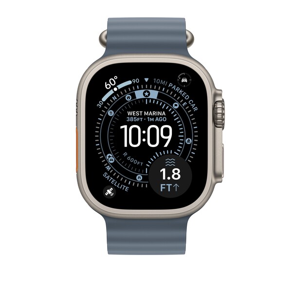 49 mm Ocean Armband Maritimblau - Titan Natur