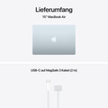 Sie sehen das Produktbild 09 von 15" MacBook Air: Apple M5 Chip mit 10‑Core CPU und 10‑Core GPU, 512 GB SSD - Himmelblau 15" MacBook Air: Apple M5 Chip mit 10‑Core CPU und 10‑Core GPU, 512 GB SSD - Himmelblau