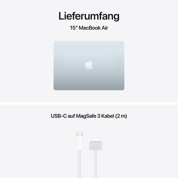 Sie sehen das Produktbild 09 von 15" MacBook Air: Apple M5 Chip mit 10‑Core CPU und 10‑Core GPU, 512 GB SSD - Himmelblau 15" MacBook Air: Apple M5 Chip mit 10‑Core CPU und 10‑Core GPU, 512 GB SSD - Himmelblau